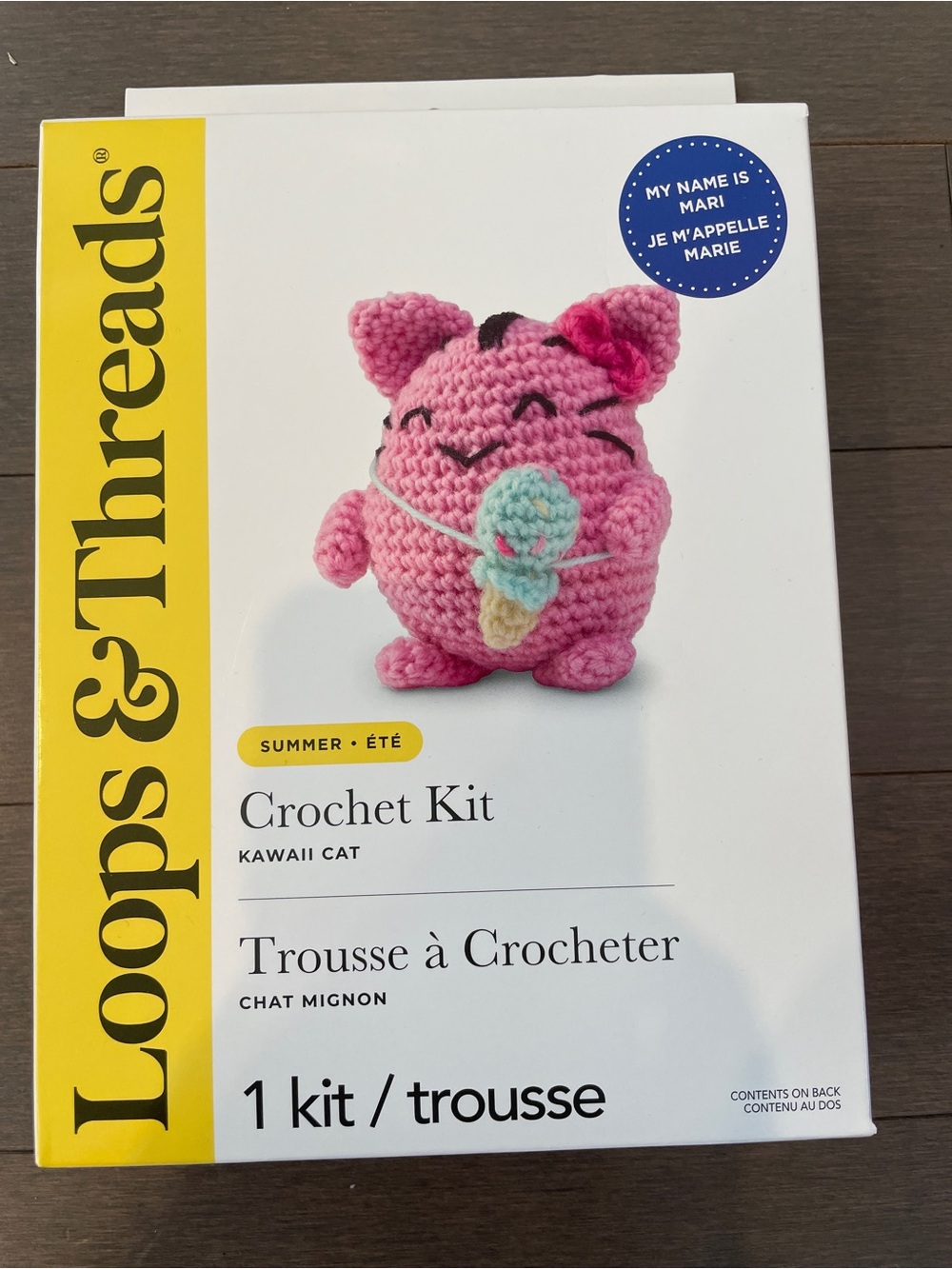 Pink Kawaii Cat Crochet Kit